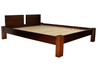 łóżko z drewna do sypialni